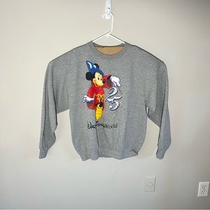 Disney 25th anniversary sorcerer Mickey grey pullover size large